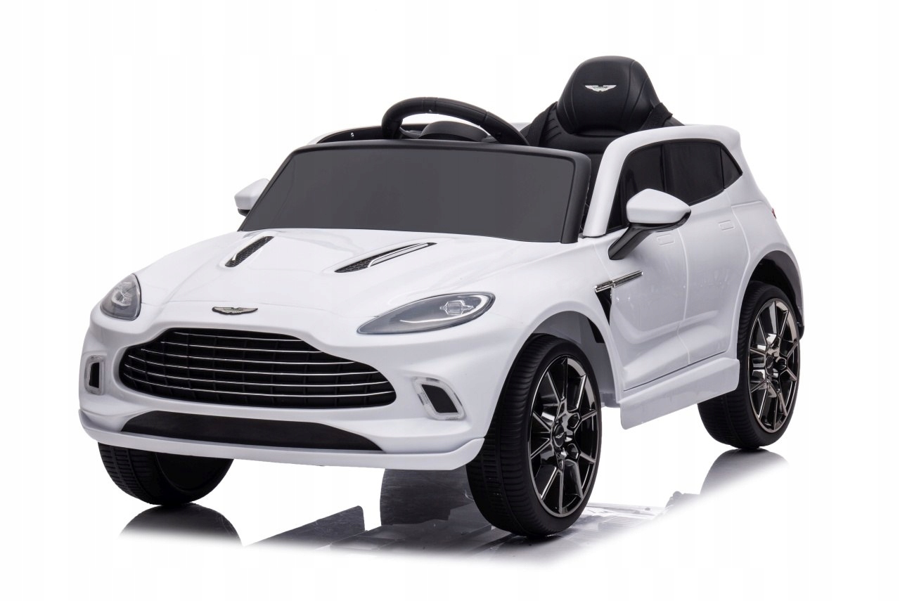 Aston Martin DBX na akumulator dla dzieci Biały + Pilot + EVA + Pasy LED