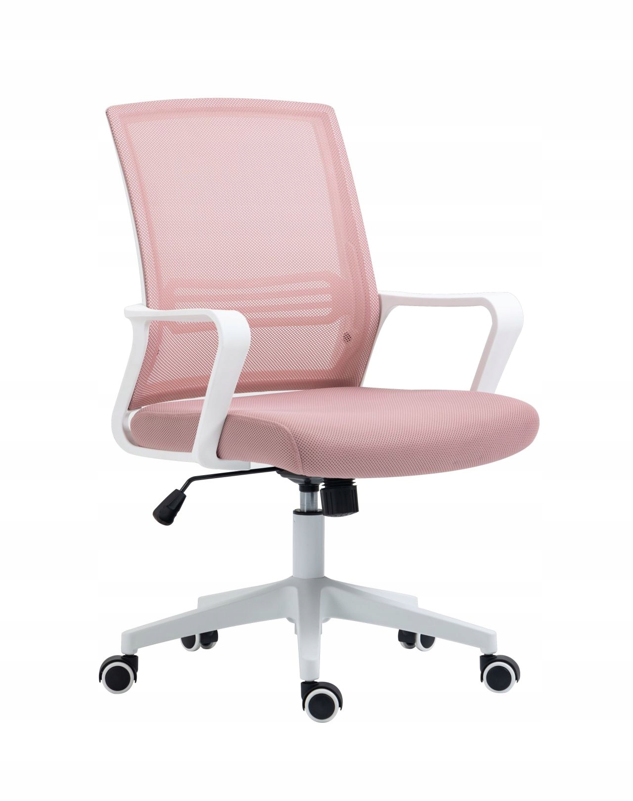 Fotel Biurowy FB12-FX Różowy Obrotowy Siatka Dziecięcy Tkanina Niski Girl