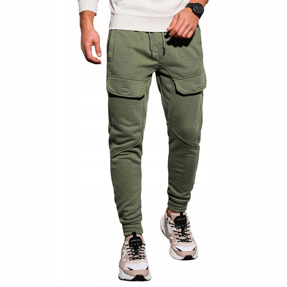 

Spodnie męskie dresowe trening P904 khaki L