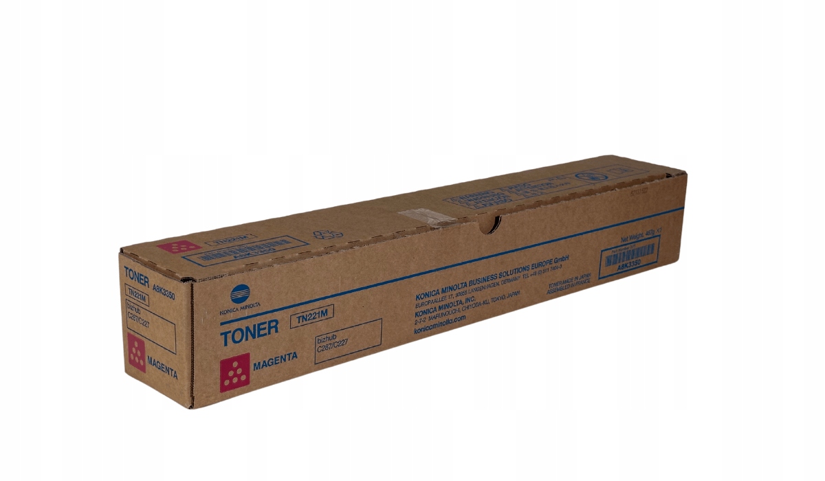 Toner Konica Minolta TN-221 A8K3350 M Originál C227 C287 Magenta