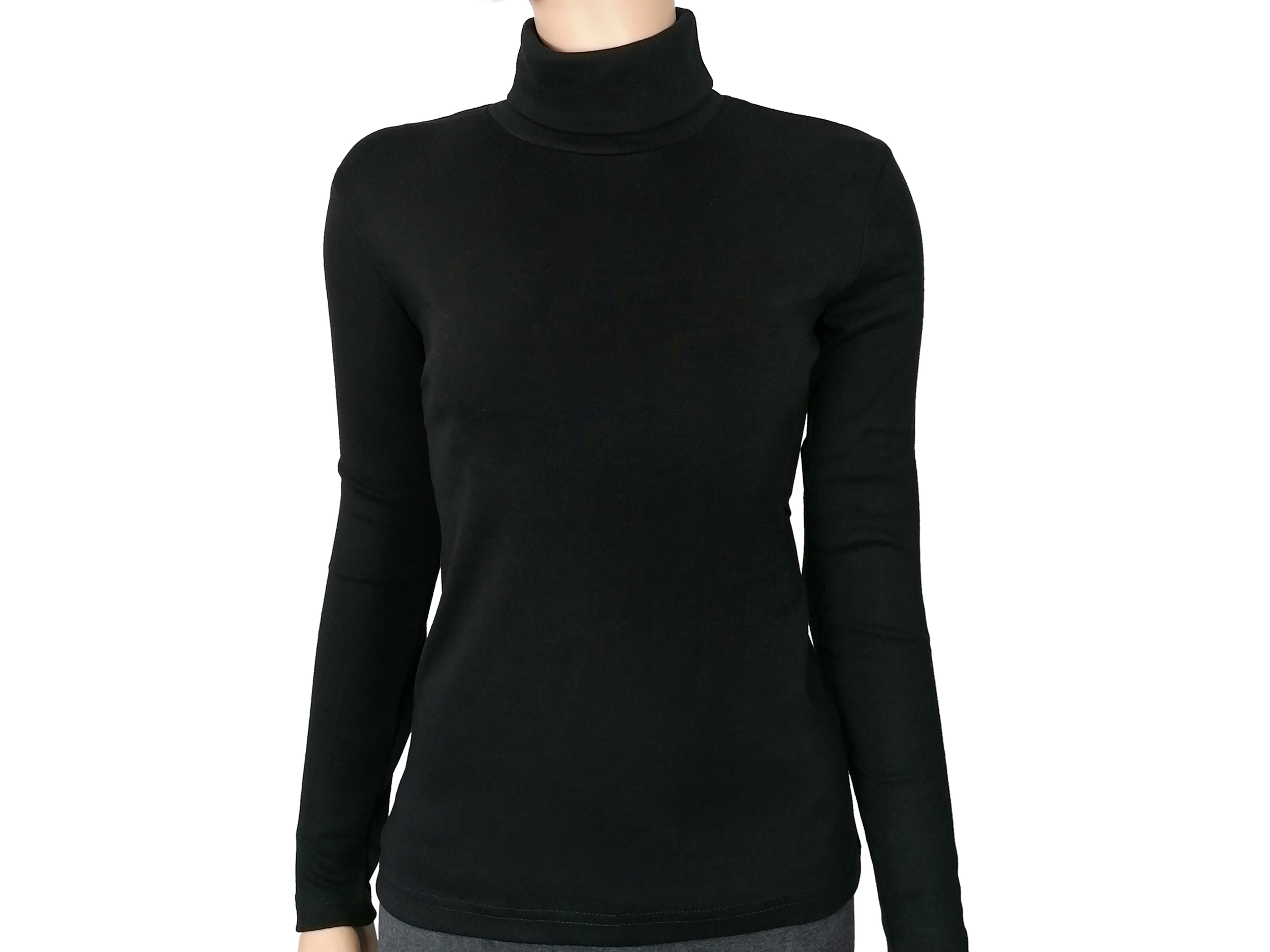 GOLF Bluzka TAI-PAN bawełna długi rękaw CZARNY, M Rękaw długi rękaw