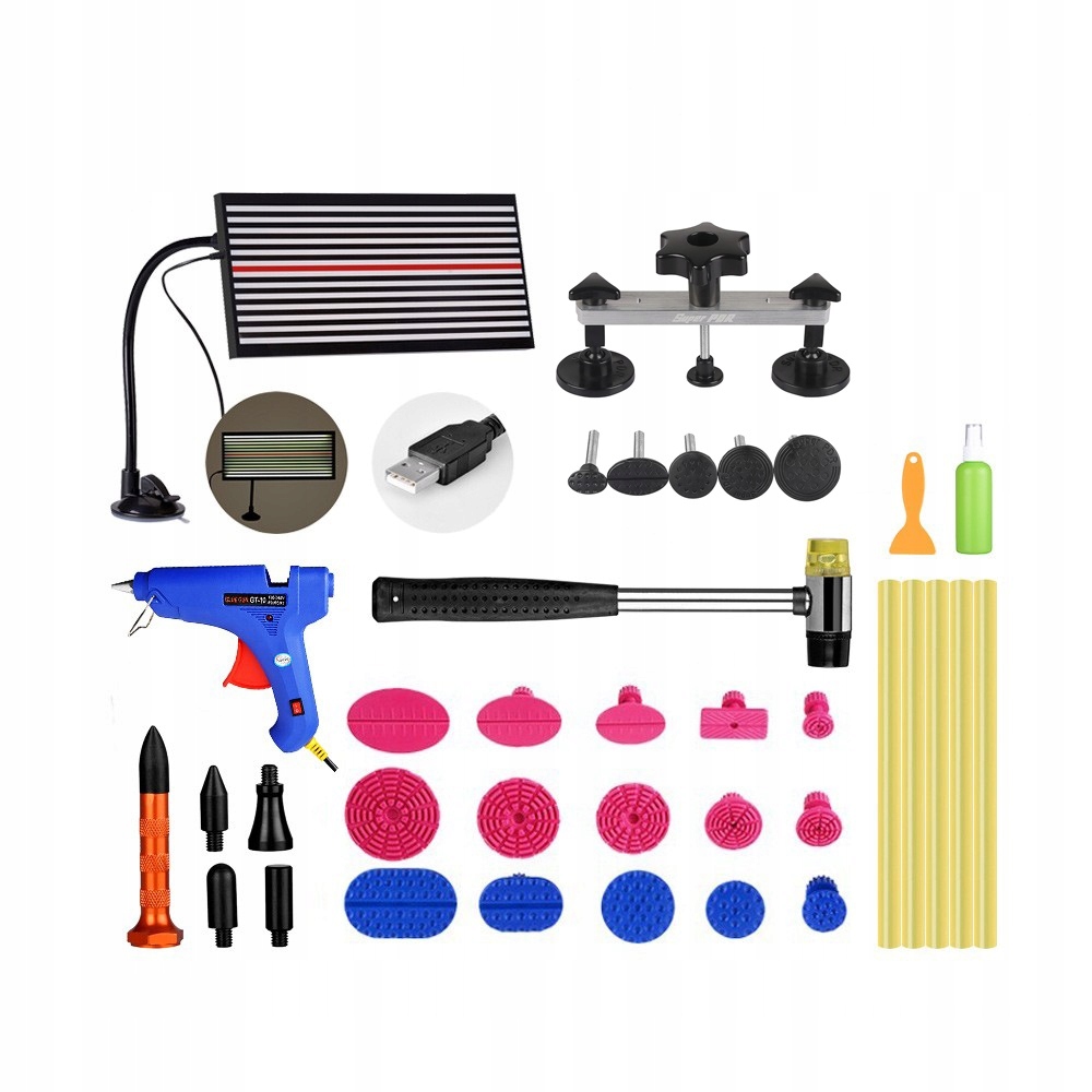 Sada Pdr pro odstranění promáčklin Opravy Nástroje Lampa Houby Puller