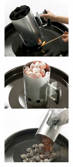 KOMIN DO ROZPALANIA GRILLA WĘGLA BRYKIETU DUŻY GRILL BBQ średnica 16cm SILV Producent inna