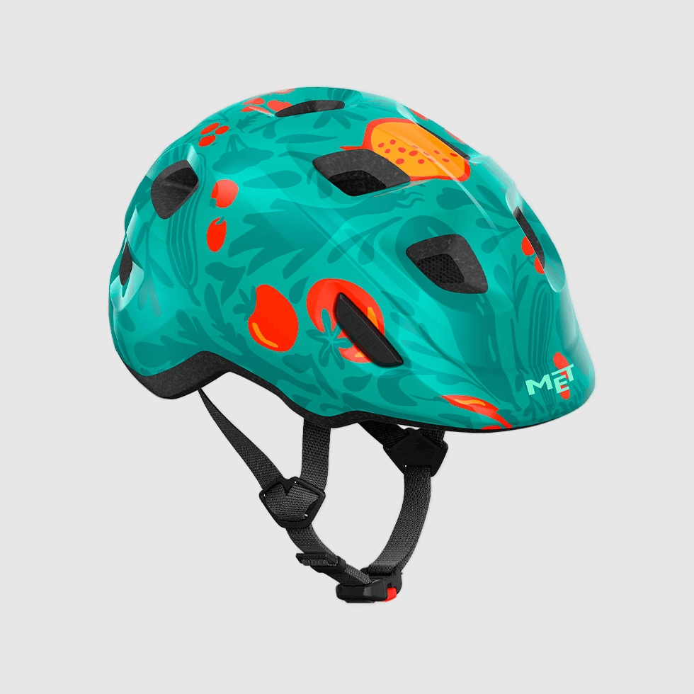 Kask Dziecięcy Rowerowy Met Hooray green fruit glossy S ((52-55 cm) Met