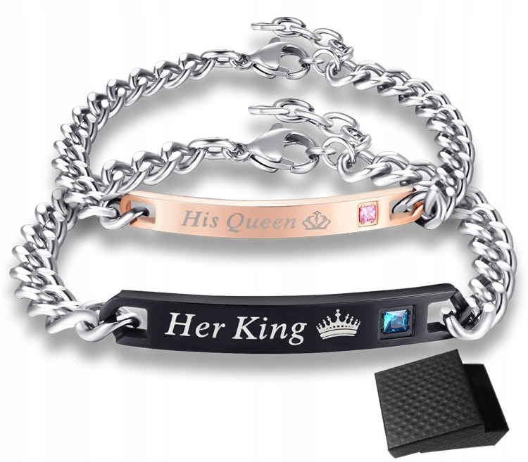 

Bransoletki dla Pary Queen & King stal 316L