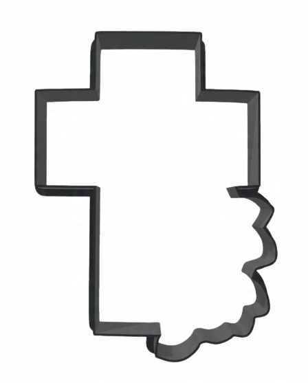 

Foremka wykrawacz Krzyż ozdobny kwiaty Komunia 9cm