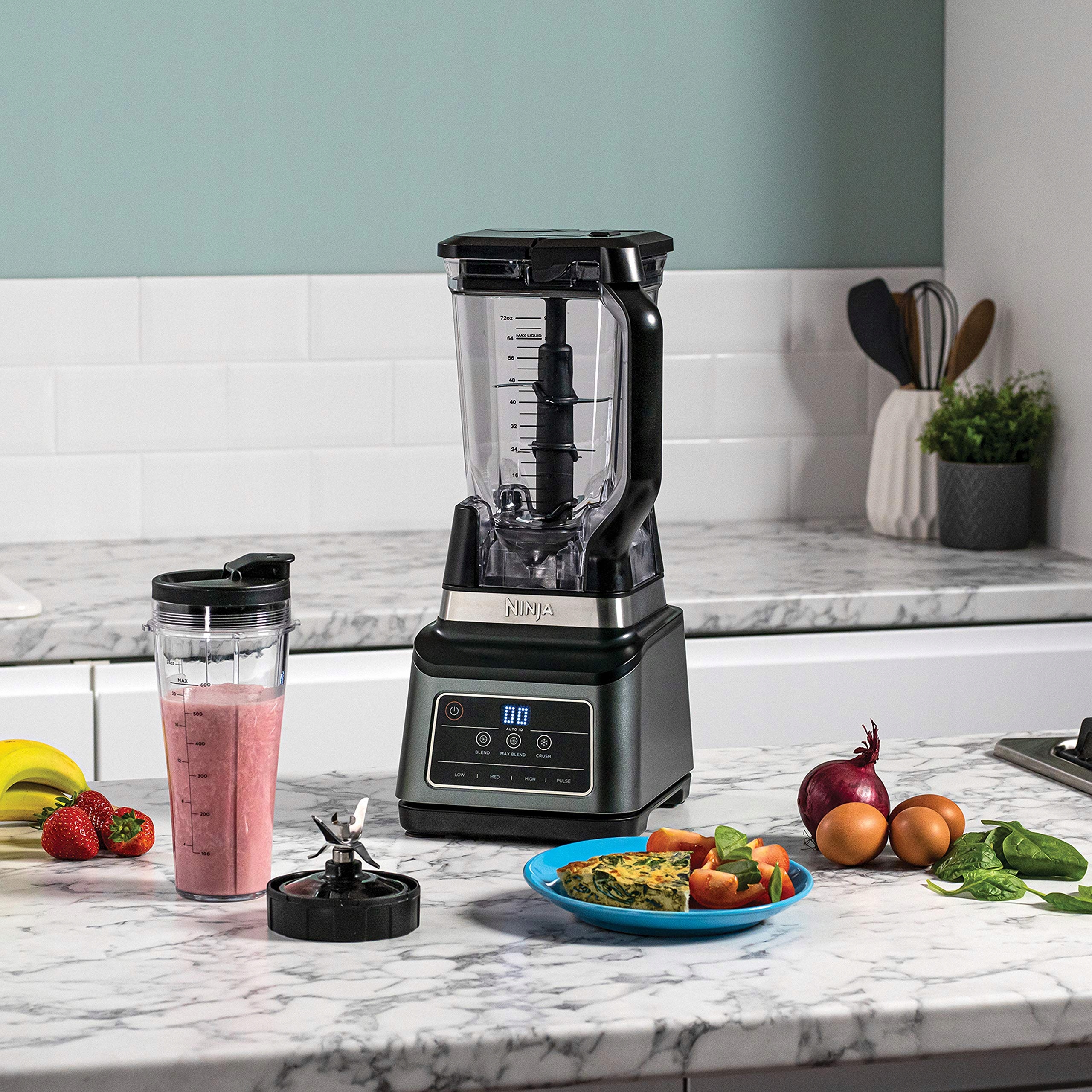 NINJA 2W1 Blender 3 Programy 1200W 2,1L Dzbanek 700ml Kubek AutoIQ — miniatura 4