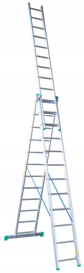Drabina Aluminiowa 3-ELEMENTOWA 841CM 12+12+12 Szczebli