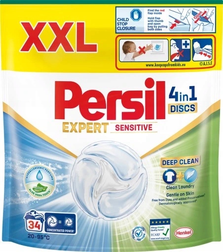 Levně Persil Discs 4v1 Expert Sensitive 34 kapsle na praní