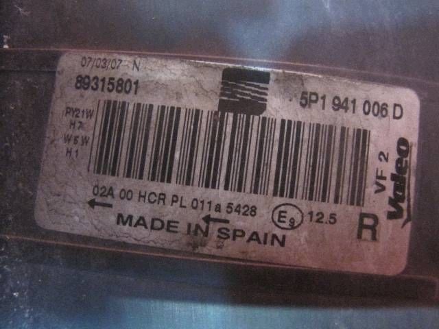 SEAT ALTEA 05- LEON II light REFLEKTOR right front front 5P1941006D EURO