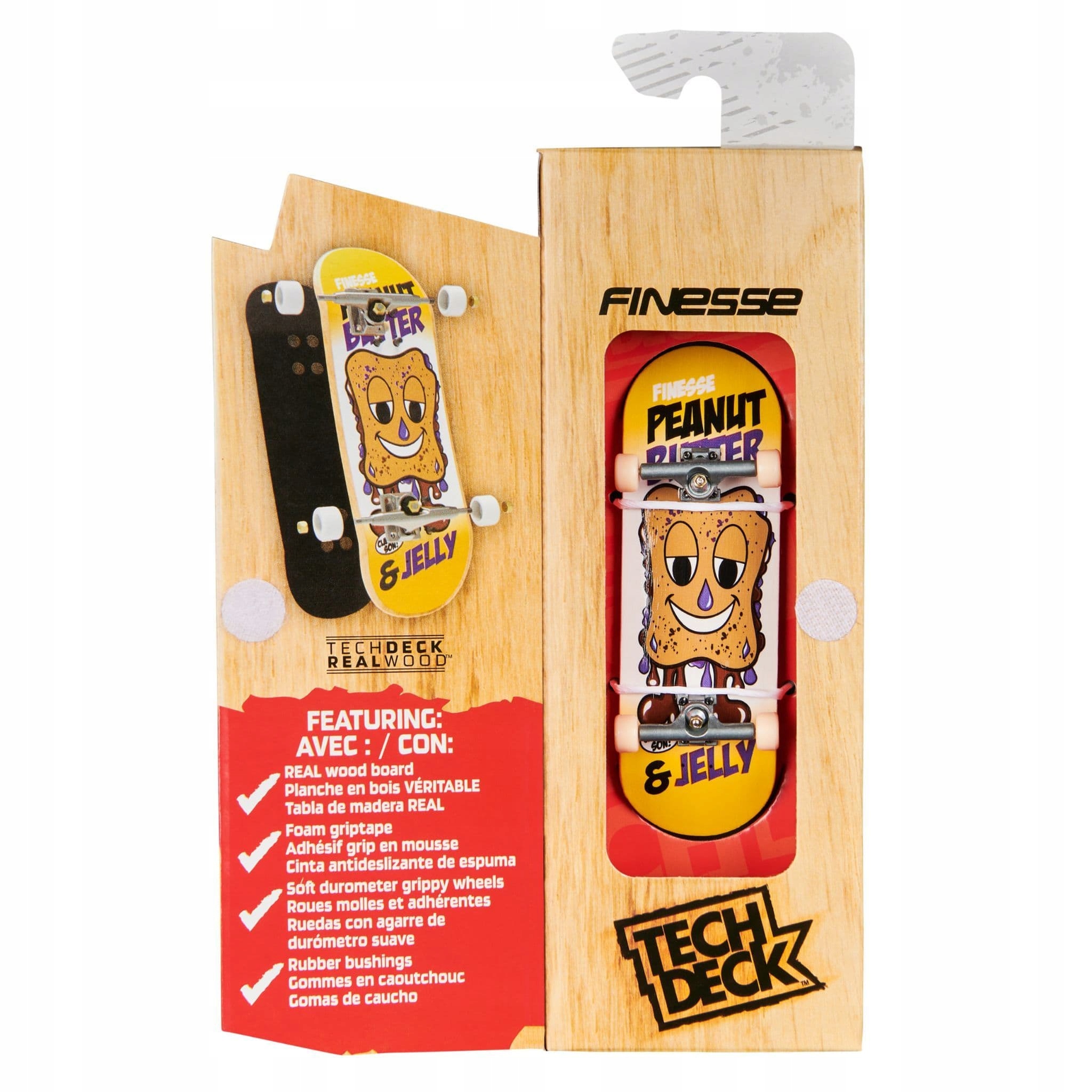 Fingerboard Tech Deck 01PEANUT01 Masło Orzechowe Deskorolka Drewniana