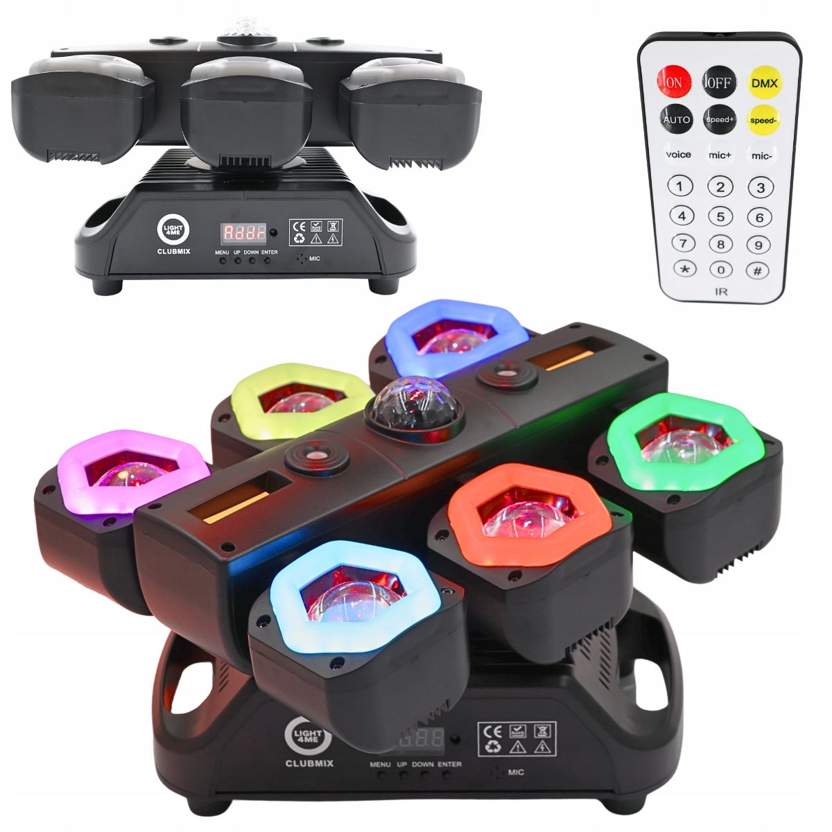Multiefekt Oświetleniowy 6W1 Led DMX Beam Magic Ball Stroboskop Laser
