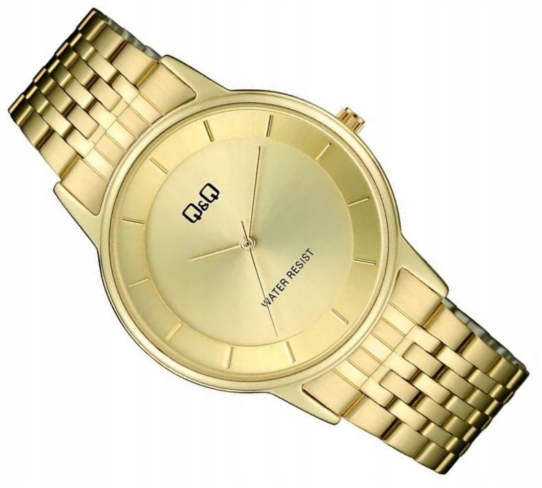 Pánské Klasické Elegantní Zlaté Hodinky Na Náramku Q&q C62A-003P 39 mm