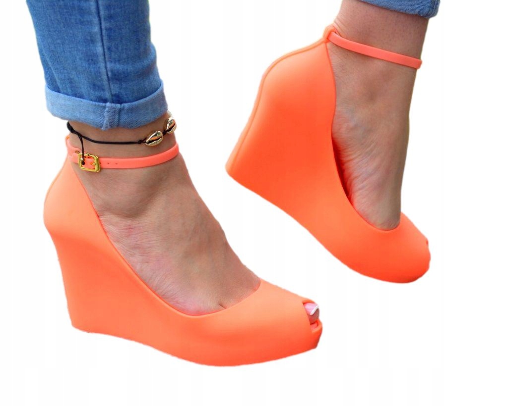 

Neonowe Pachnące Sandały Na Koturnie Meliski 37