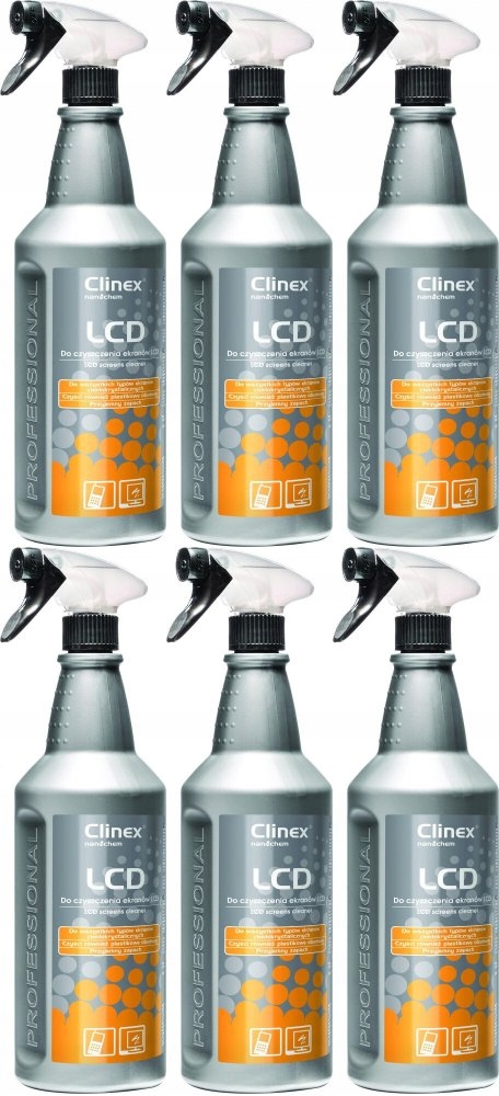 CLINEX - LCD - DO CZYSZCZENIA LCD EKRANÓW MONITORÓW - 1L x6