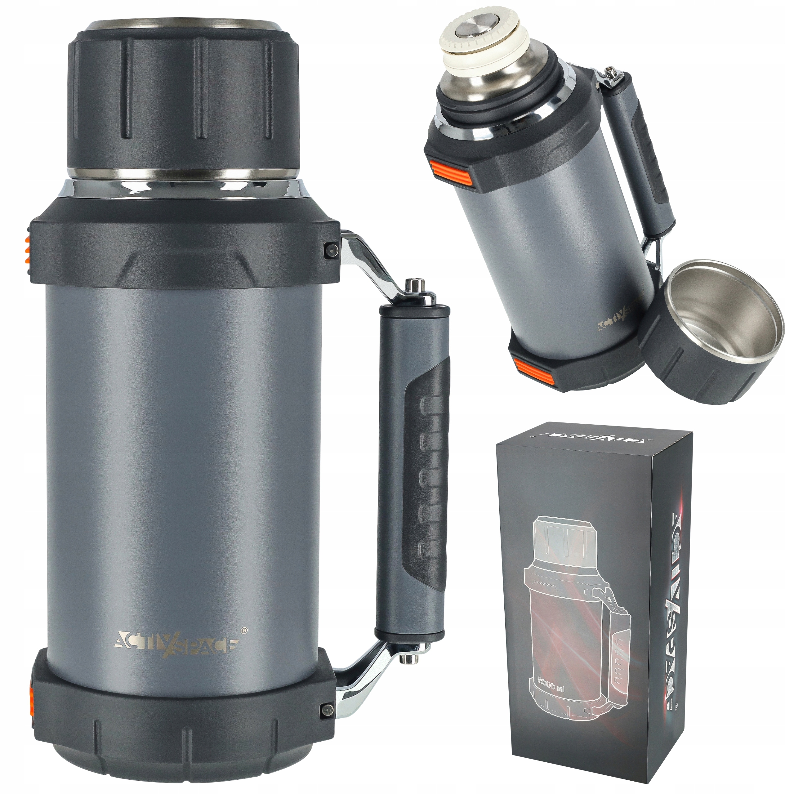 Velká Vakuová Turistická Termoska 2 L Na Kávu A Čaj 30-54 H Prémiová Ocelová