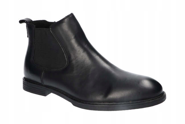 

American CY64 Trzewiki Buty Zimowe Skórzane Bk 44