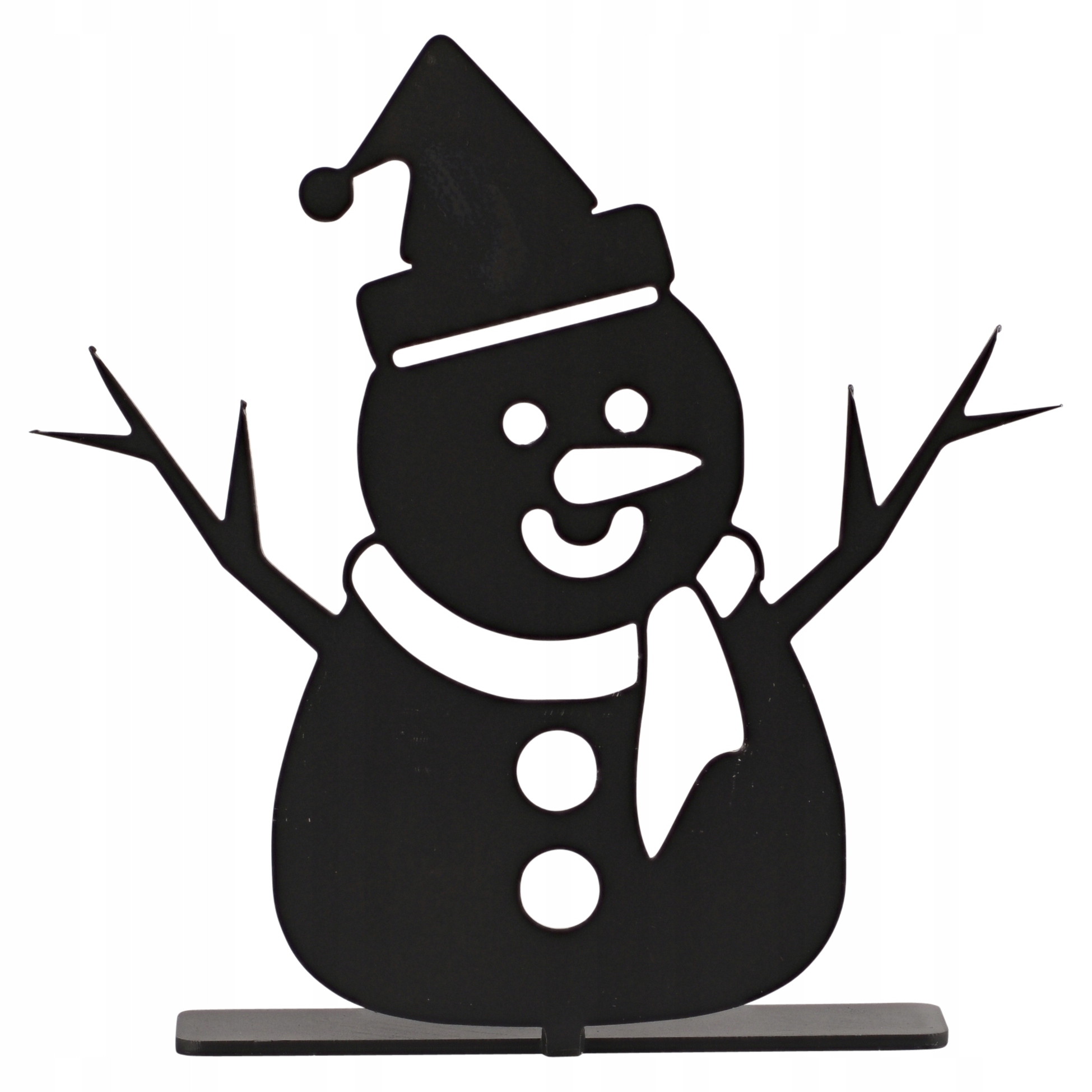 BAŁWAN metalowy DEKORACJA OZDOBA ŚWIĄTECZNA 15 cm czarny