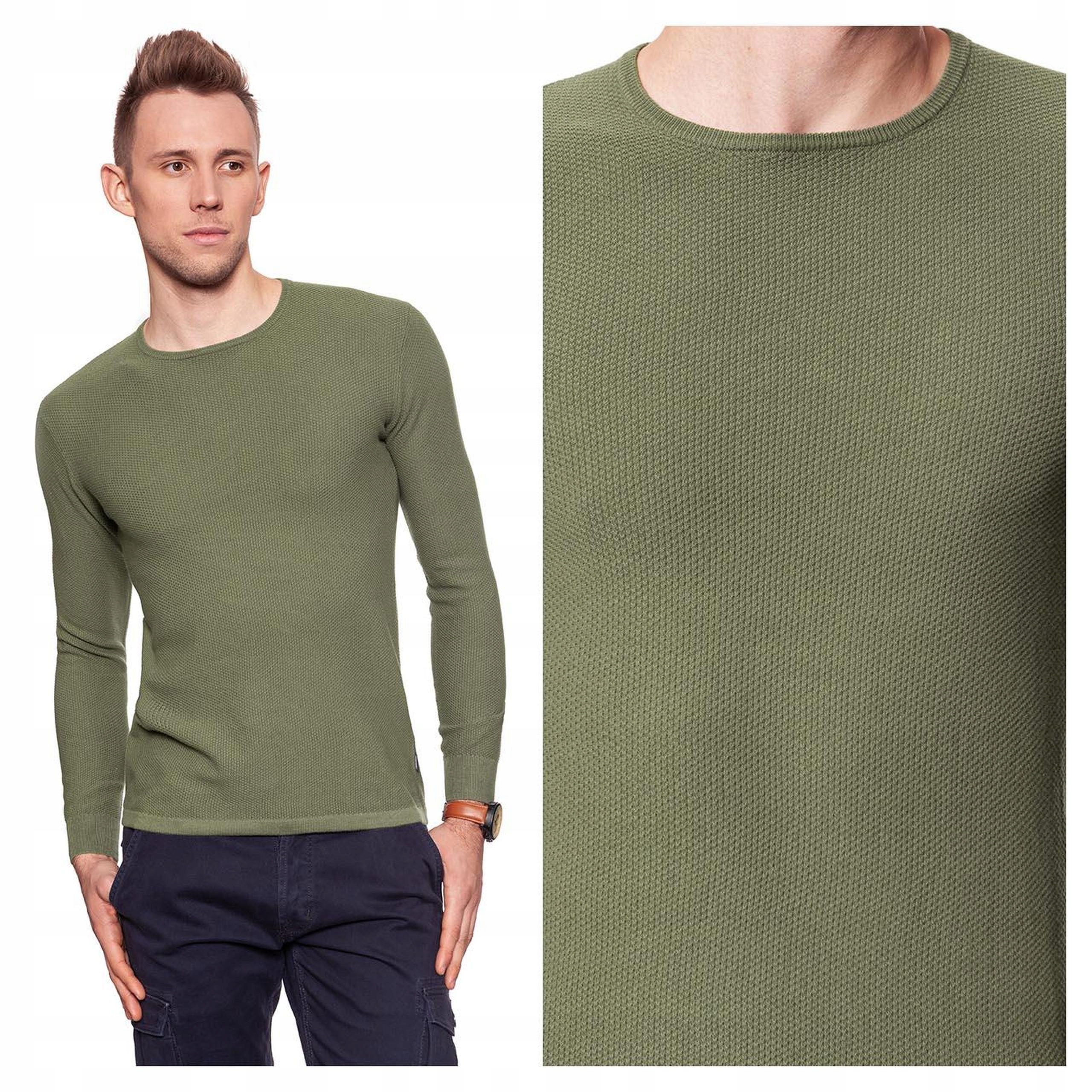 Pánský svetr Wrangler Pique Crew Knit XXL