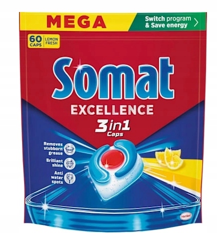Tabletki do zmywarki SOMAT EXCELLENCE Caps 3in1 Citrus 60 szt