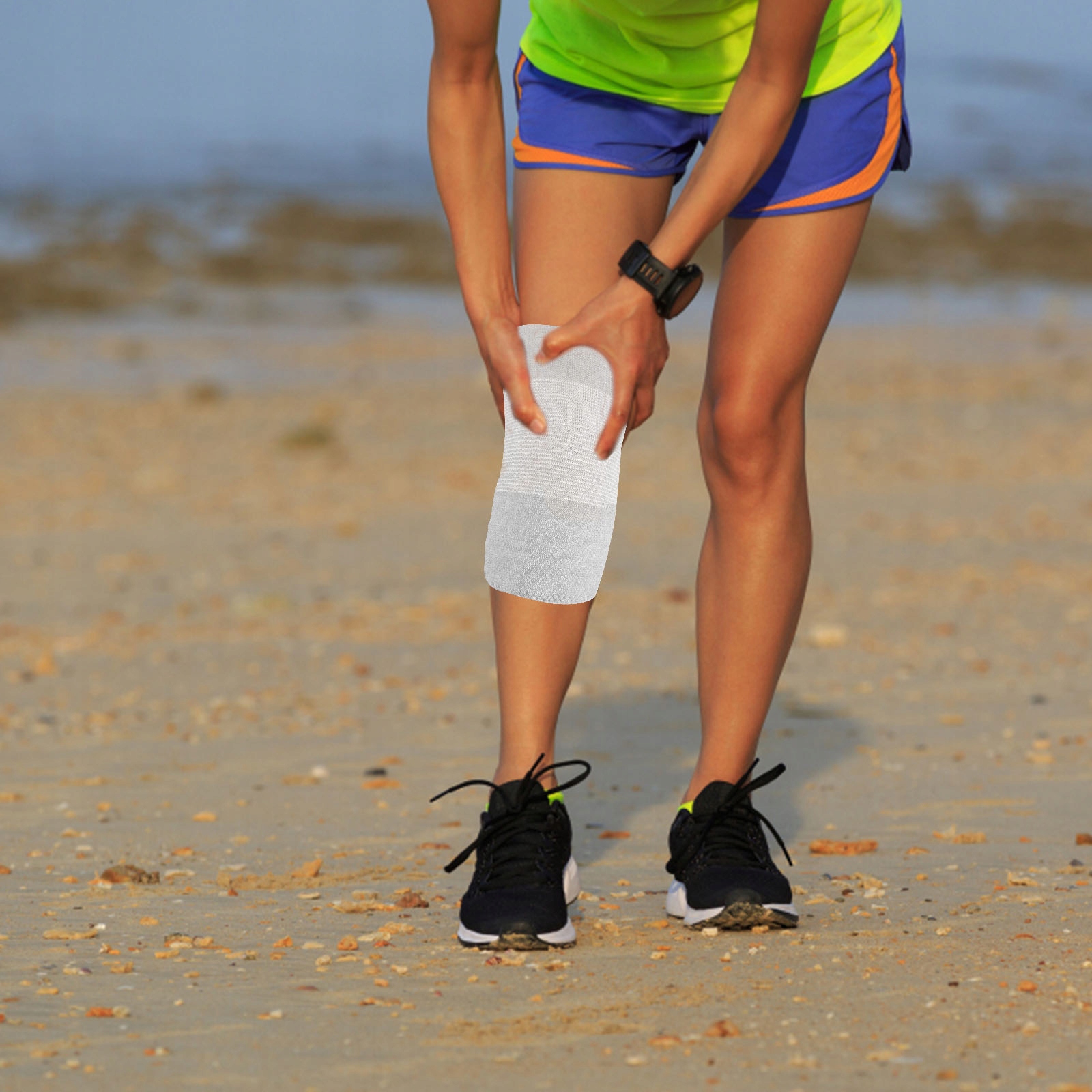 2 PAIRS COMFORTABLE LEG PROTECTORS PROTECTIVE Kolor dominujący czarny