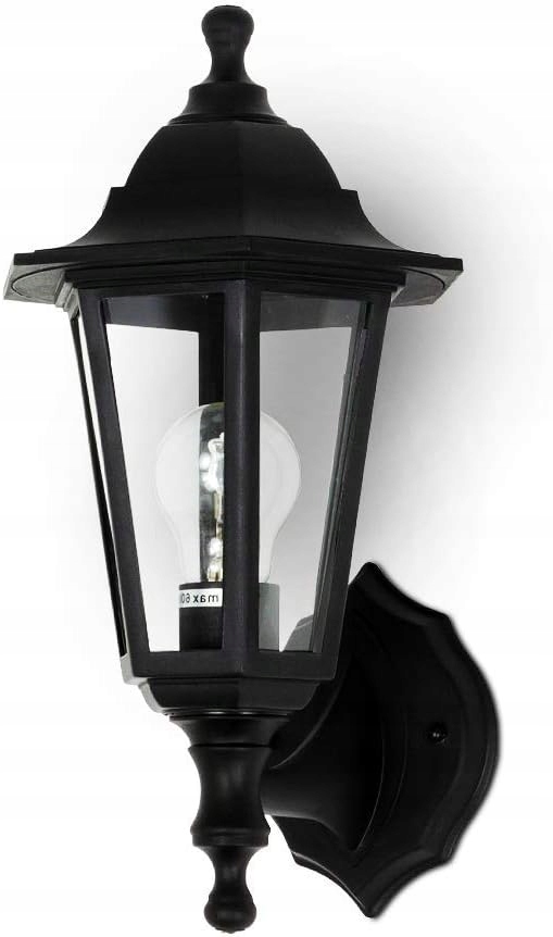 Venkovní nástěnná lampa Erano.a – lucerna IP44, E27, černá