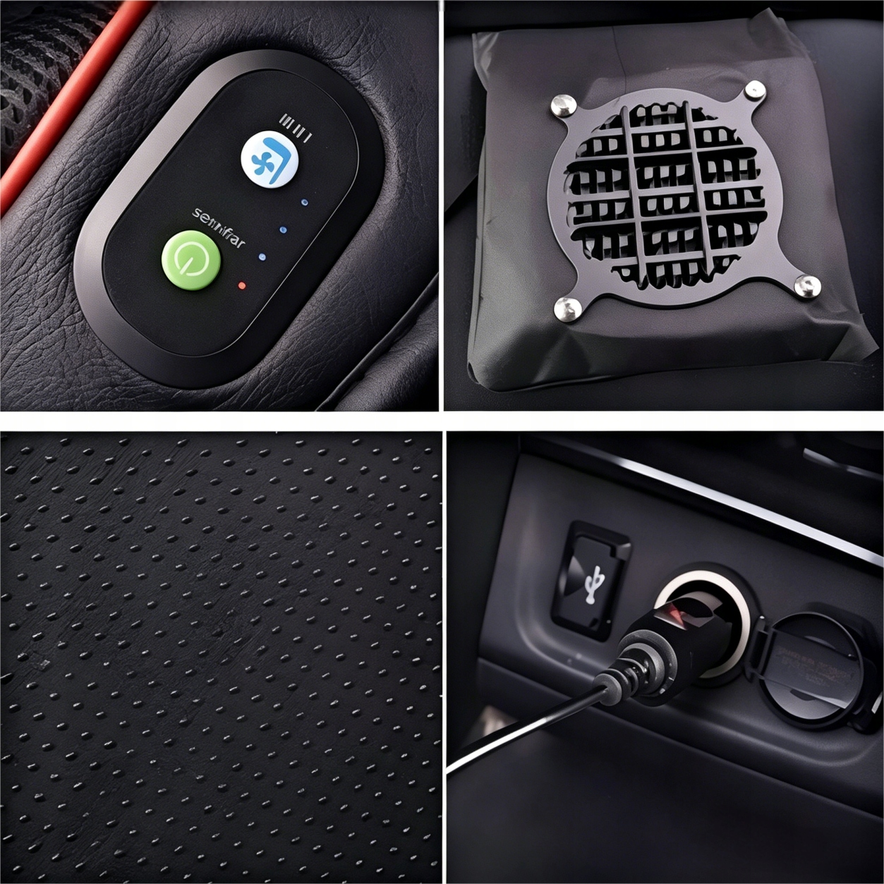 Ventiliuojamas automobilio sėdynės vėsinimo užvalkalas 12 V su 3 ventiliatoriais - 7