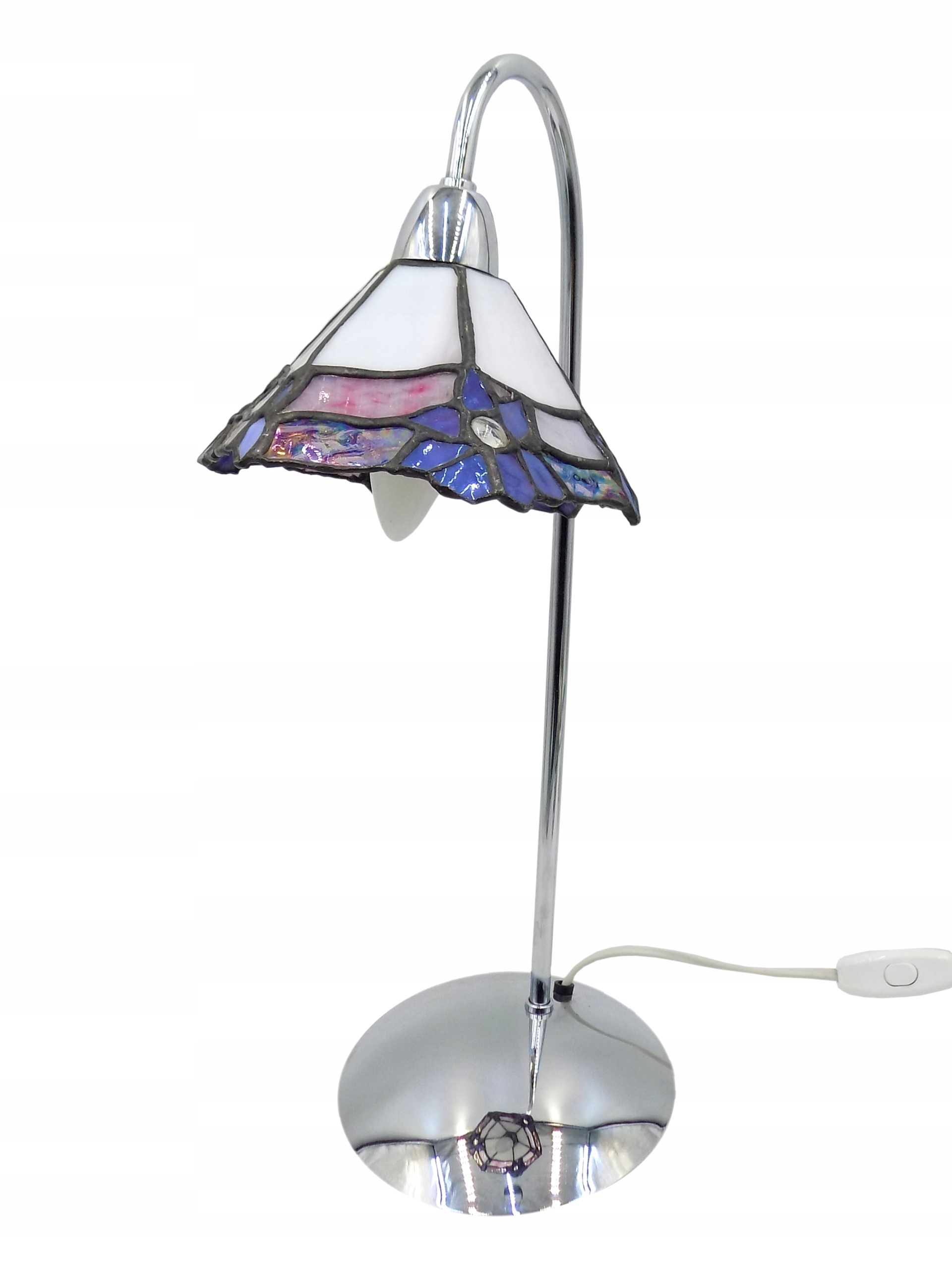 ładna Lampka stołowa witrażowa w stylu Tiffany