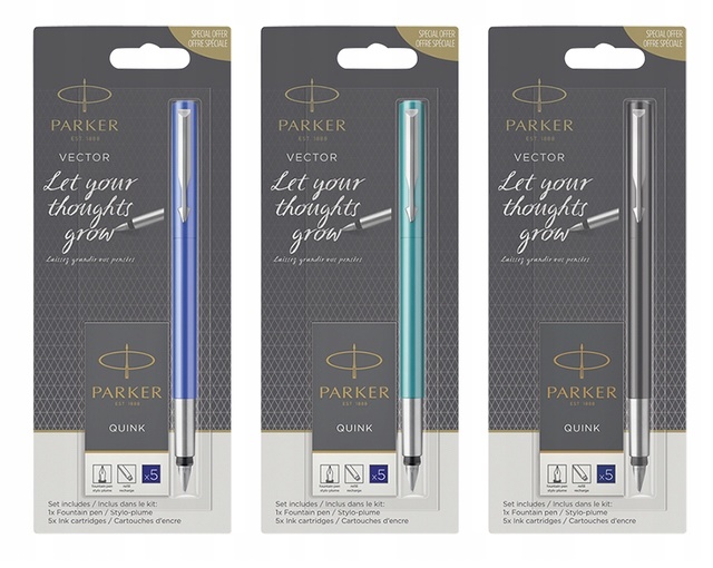 ZESTAW PIÓRO VECTOR MIX KOL. + NABOJE  BL. 2046840