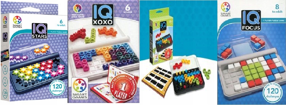 Smart Games Iq Stars+ Iq Xoxo+ Iq Twist Iq Focus