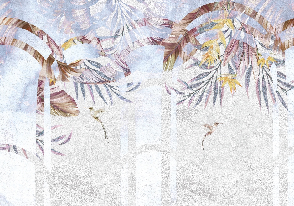 Fototapeta Kolibríky v listoch 400 x 280 cm štruktúra 350 g