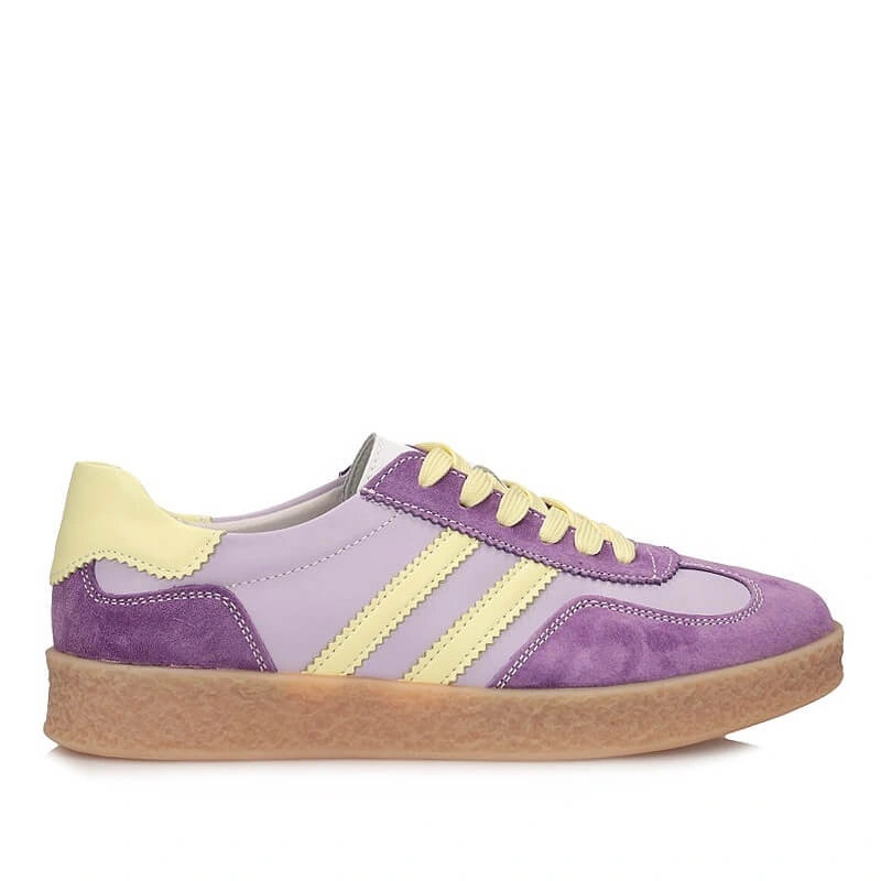 Dámské tenisky S.Barski LR61-7059 Purple fialové kožené polobotky