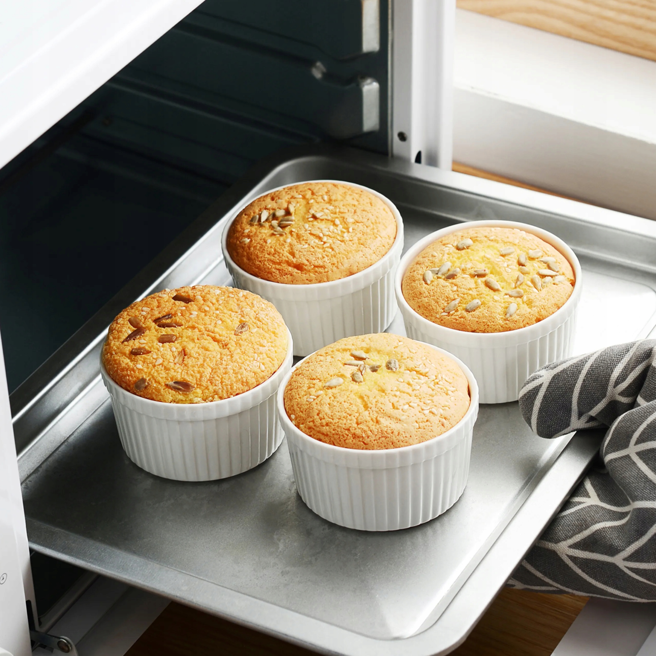 KOKILKI FORMA NA BABECZKI MUFFINKI ŻAROODPORNA 12x DO PIECZENIA FOREMKI Pojemność 0.15 l