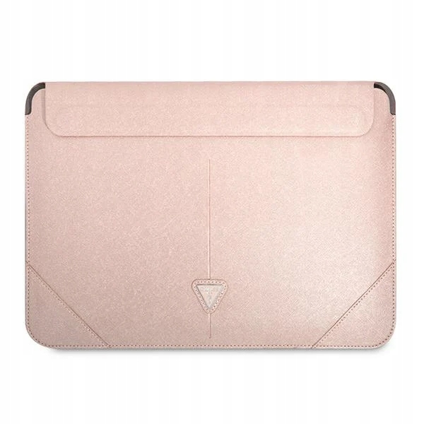 Puzdro Guess Sleeve GUCS16PSATLP 16 palcov ružové/pink Saffiano Triangle Logo