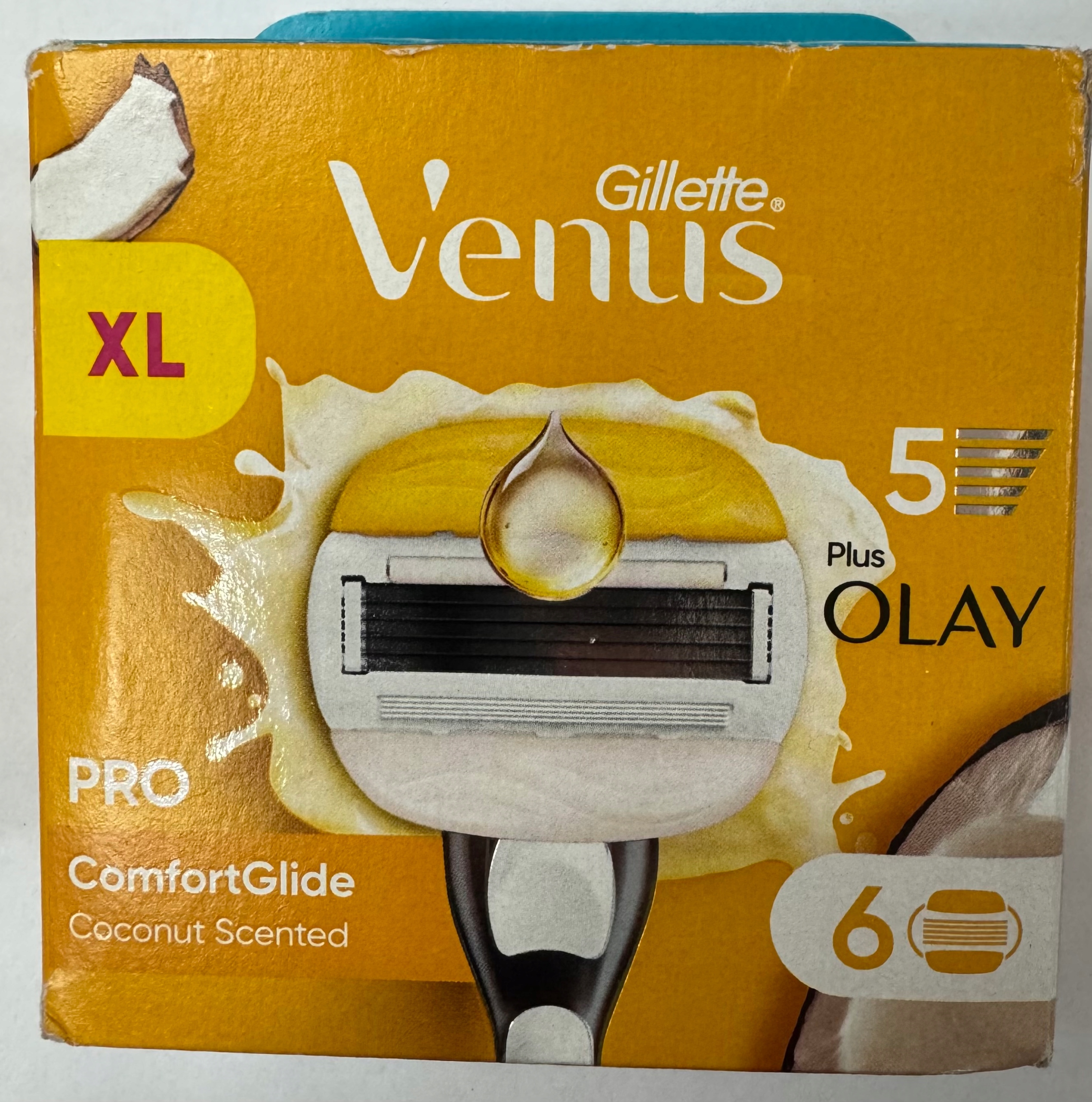 Gillette Venus Comfortglide Coconut plus Olay náplně, 6 Ks.