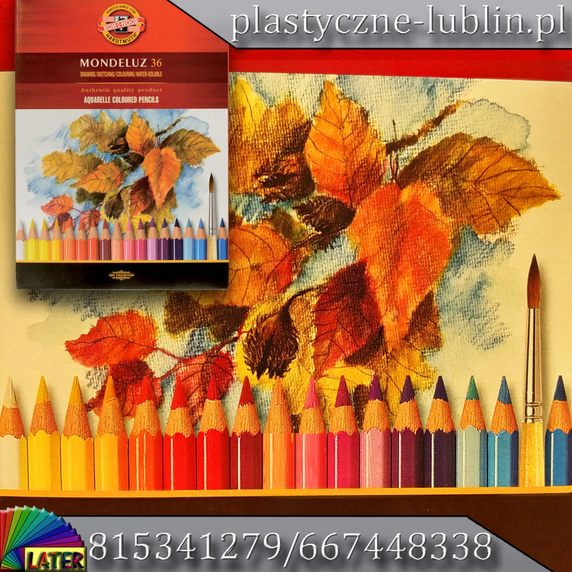 Pastelky akvarelové Mondeluz 36 Ks sada 3719