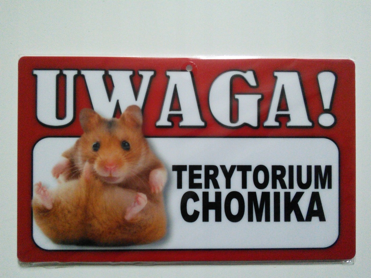 

Tabliczka ostrzegawcza Uwaga Terytorium Chomika