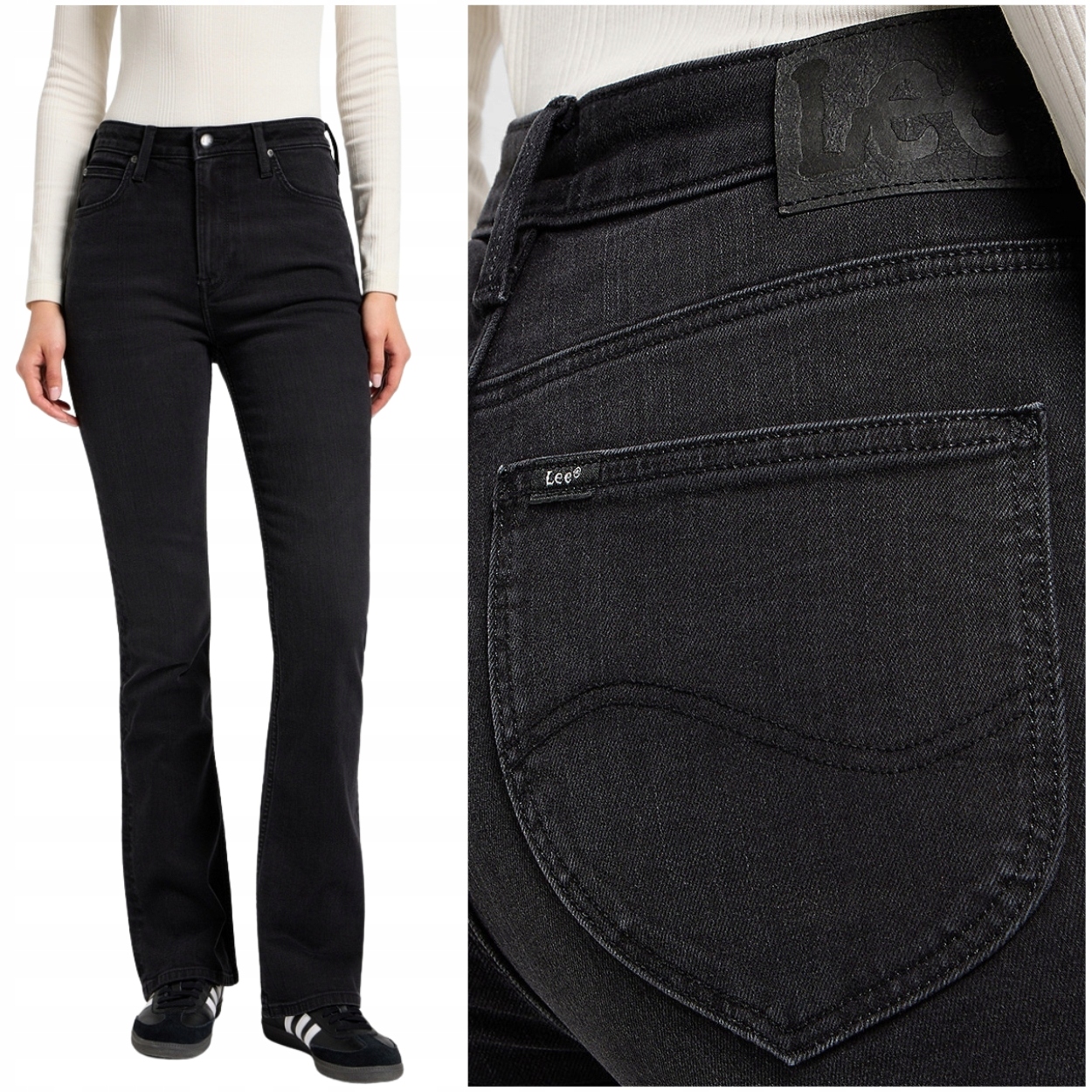 Lee Breese Boot bootcut černé dámské rozšířené džíny W27 L31