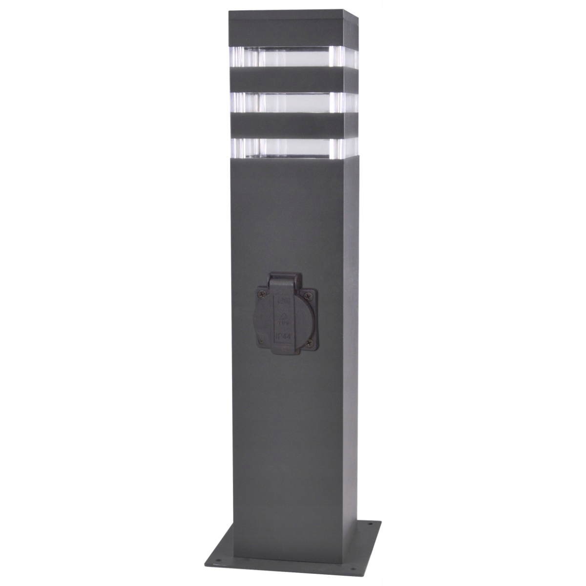 Zahradní sloupek s elektrickou zásuvkou grafitový 44 cm E27 IP54 Polux