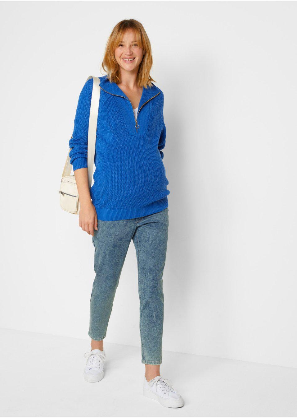 BONPRIX _ZT MXP JEANSY CIĄŻOWE MARMURKOWE _/ 38 Marka Bonprix