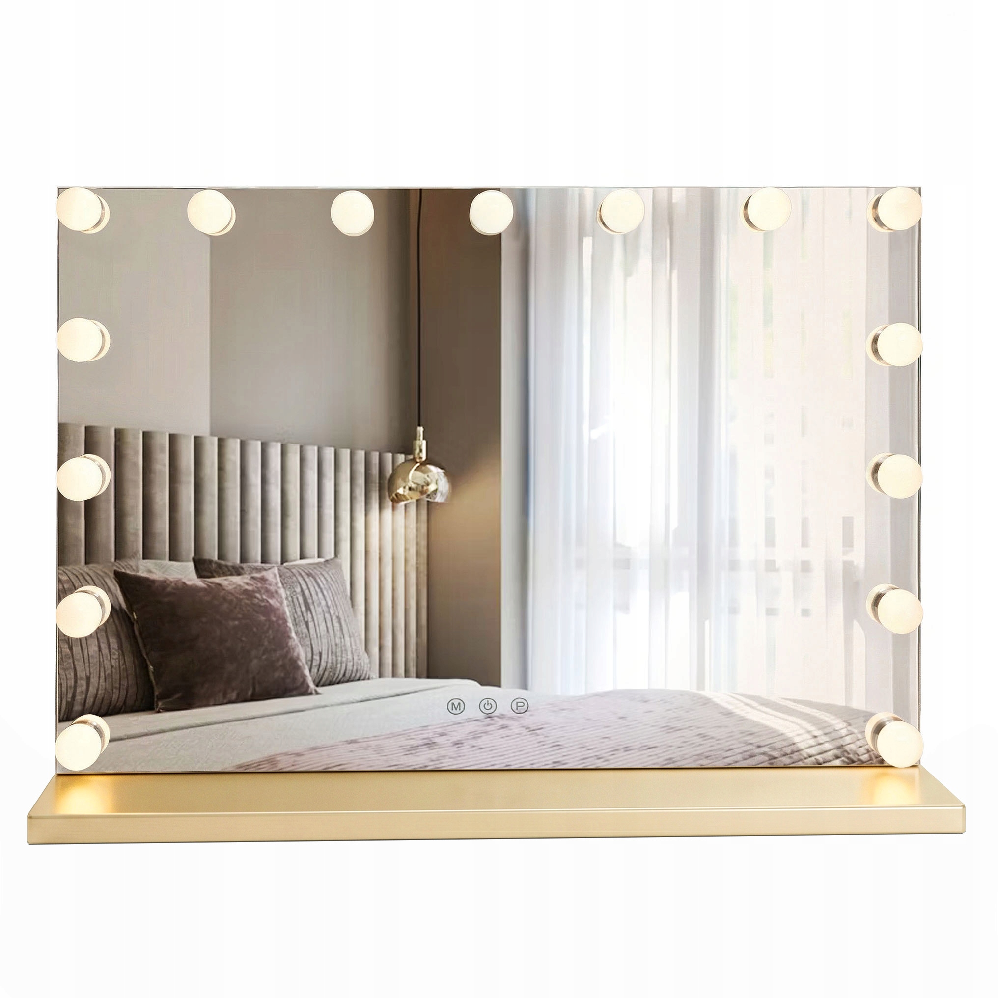 Lustro Led Hollywood S L.gold 58cm