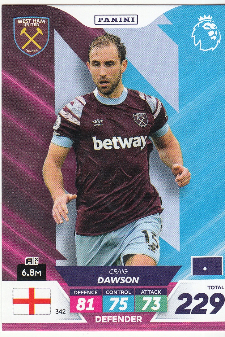 Premier League 2023 Plus Base Card Dawson 342