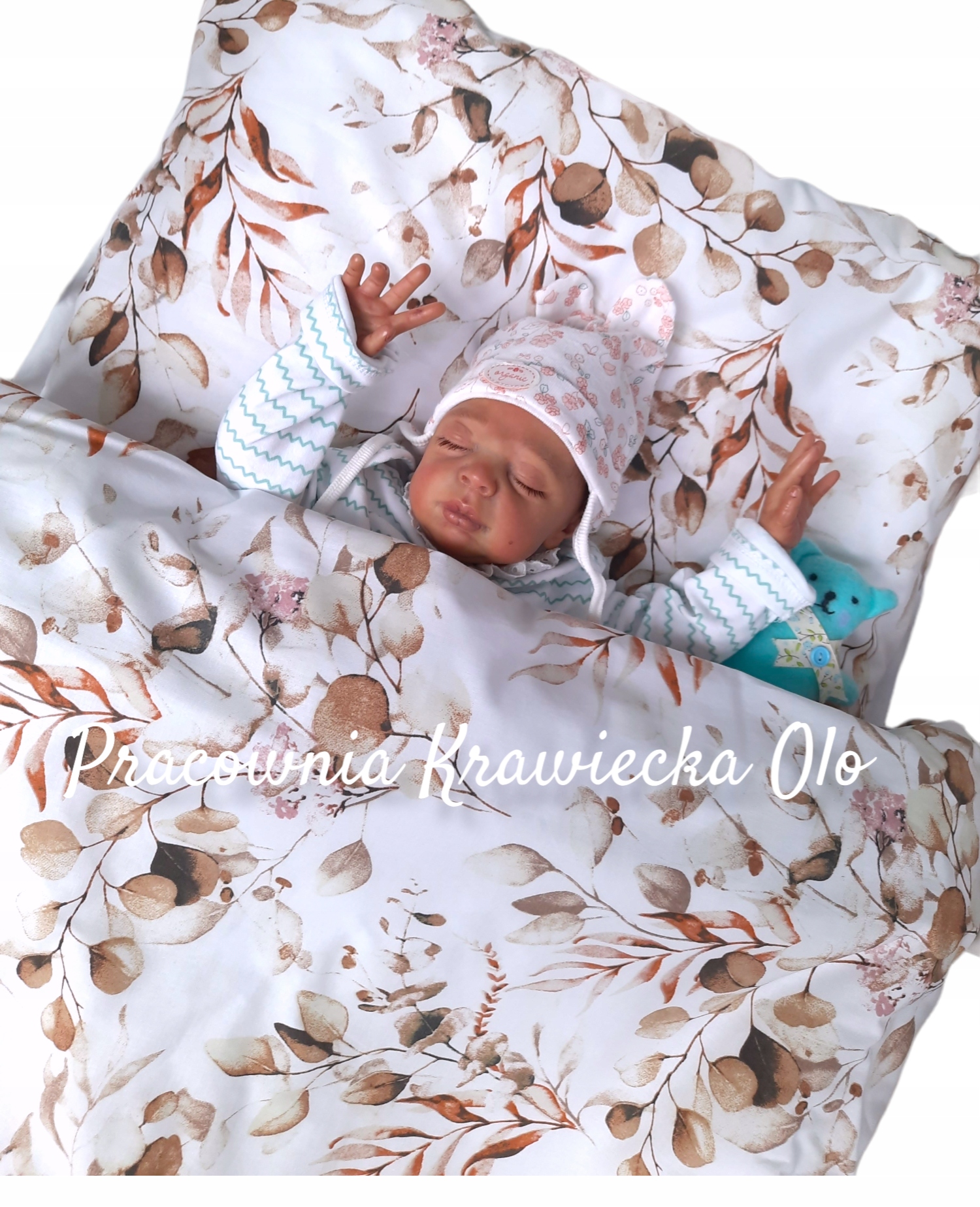 

Pościel Olo eukaliptus Bawełna beż biel 135X100