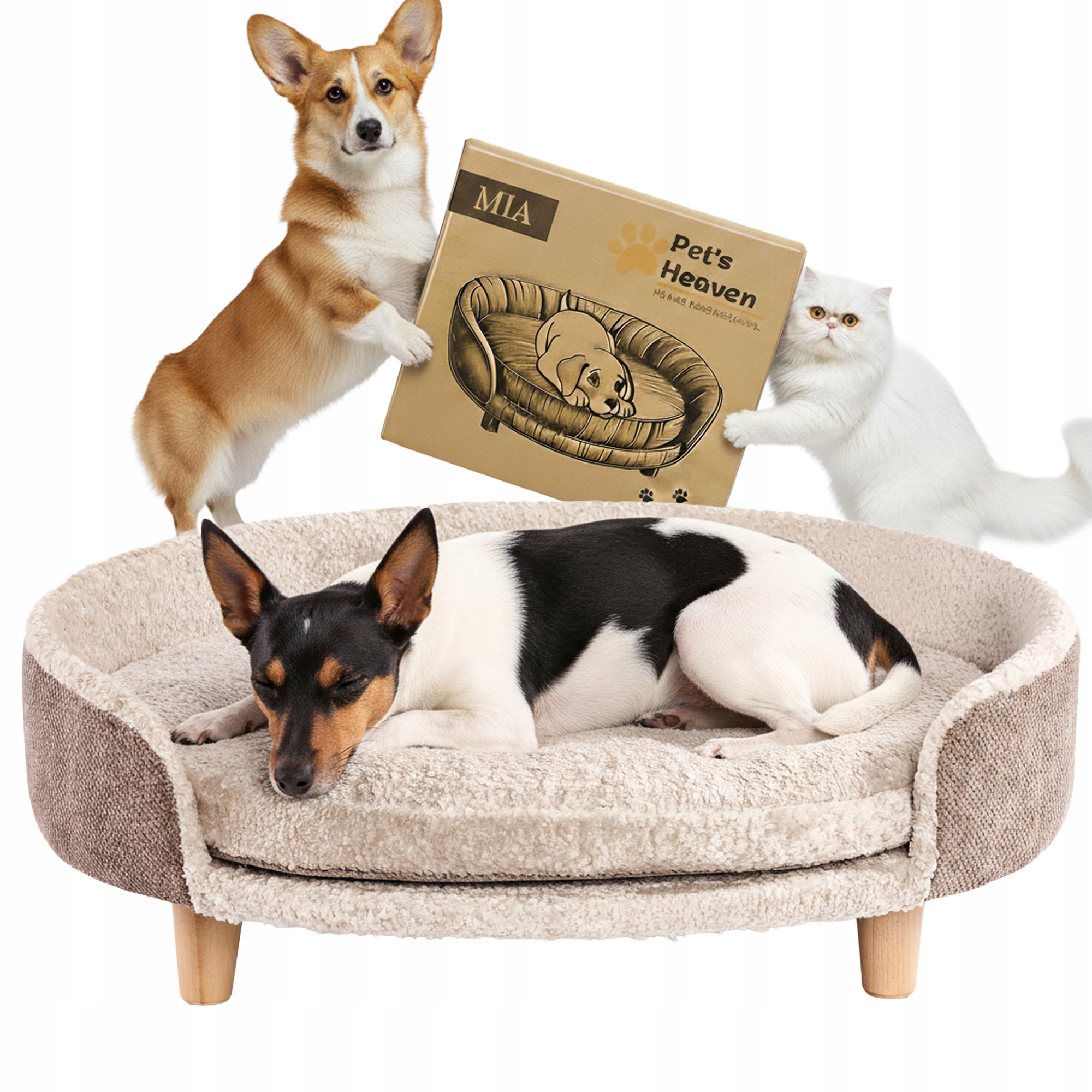 Pelíšek s nožičkami pro psa a kočku potah XL