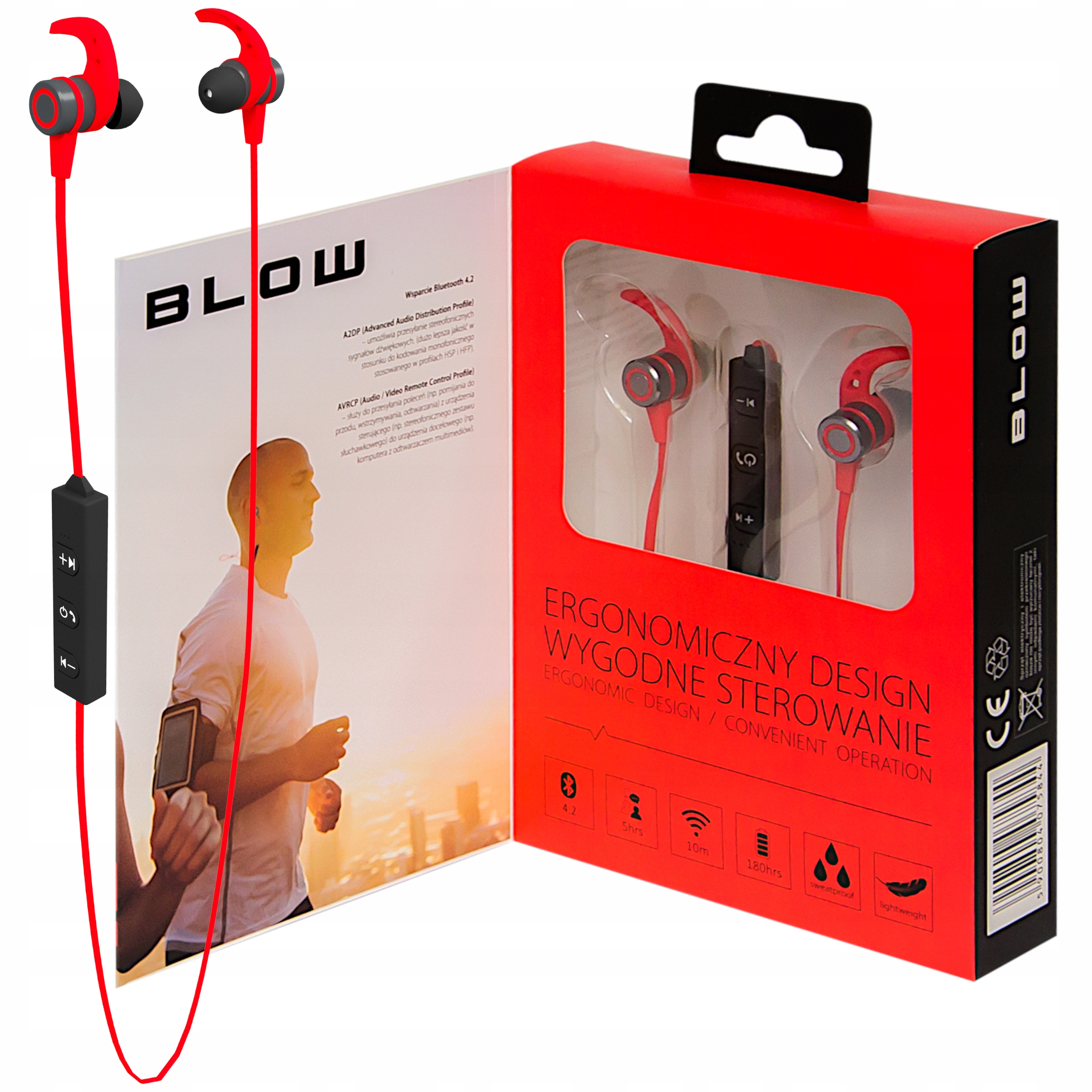 

Słuchawki bezprzewodowe Blow Bluetooth sportowe