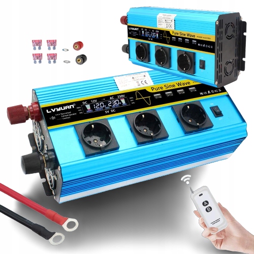 

Przetwornica 12V 230V 3000W/6000W Sinus Prąd