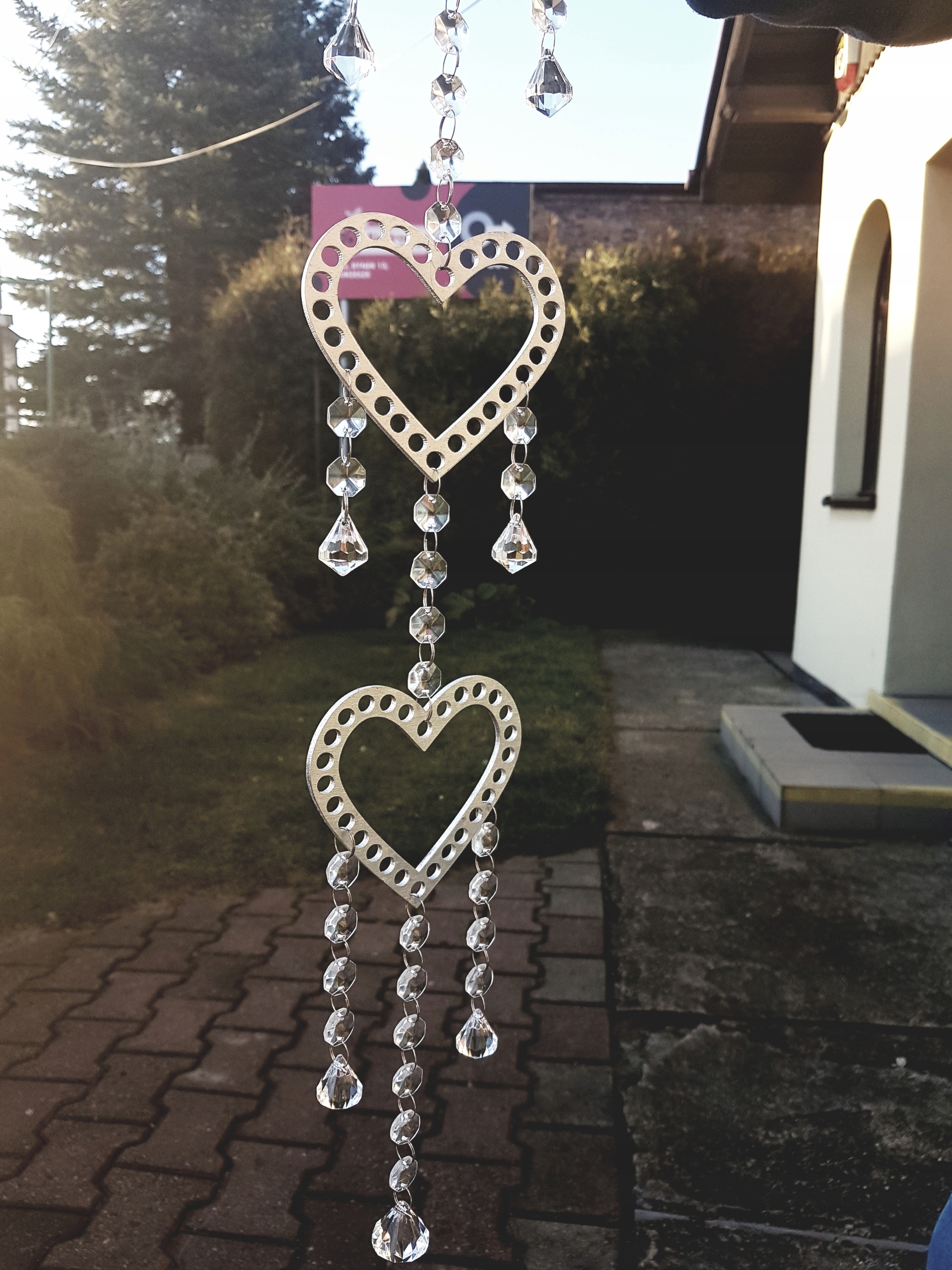 DEKORACJA 3 SERCA Z KRYSZTAŁKAMI ZAWIESZKA Z HACZYKIEM 82 CM Kod producenta ytuJD3gssfgc.qf5FHJEGhfgfgsSADfS