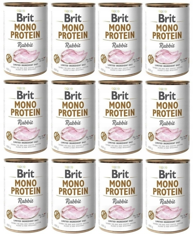 Levně Brit Mono Protein Rabbit 12 x 400 g s králíkem