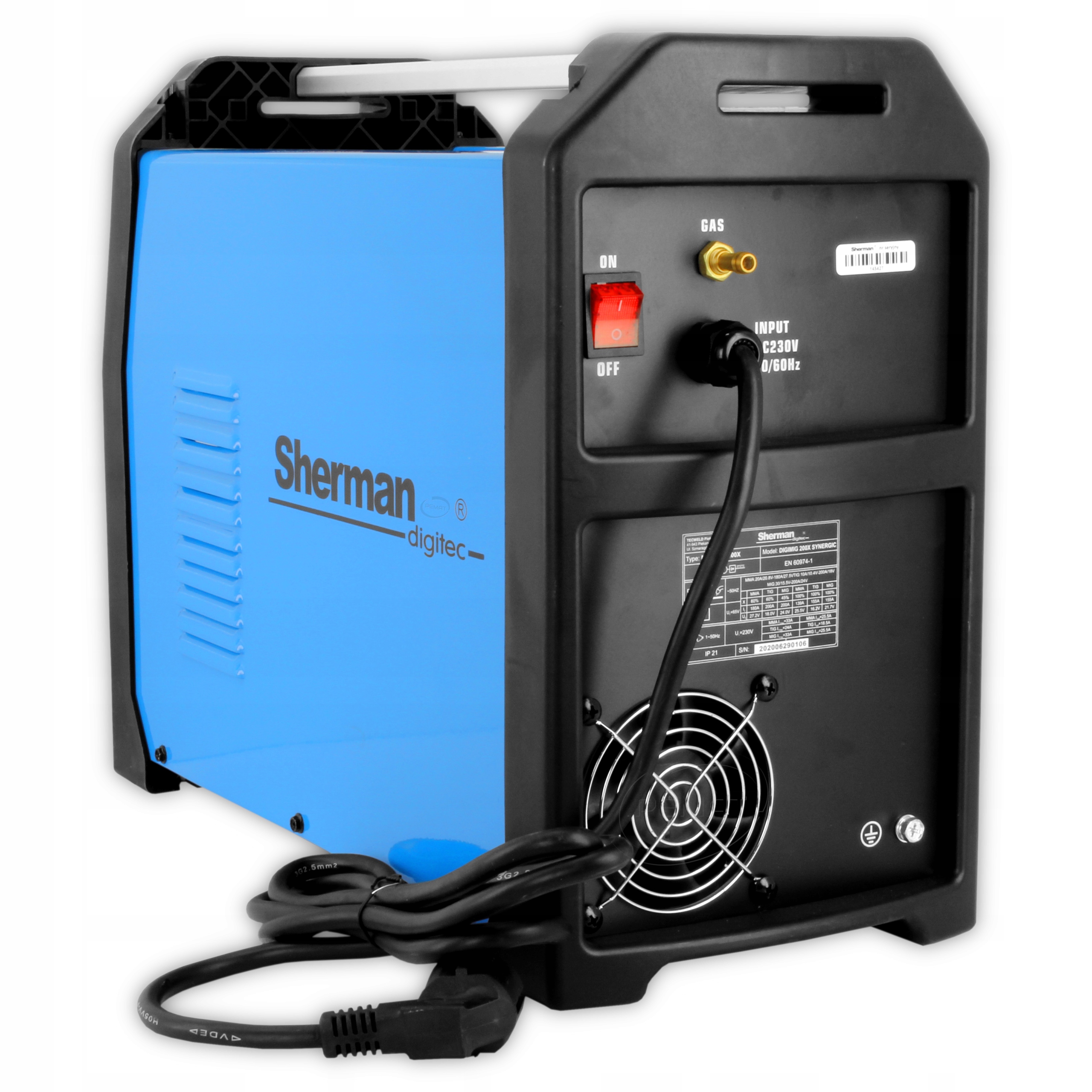 ZESTAW Sherman DIGIMIG 200X Synergic Zakres spawania 30-200 A