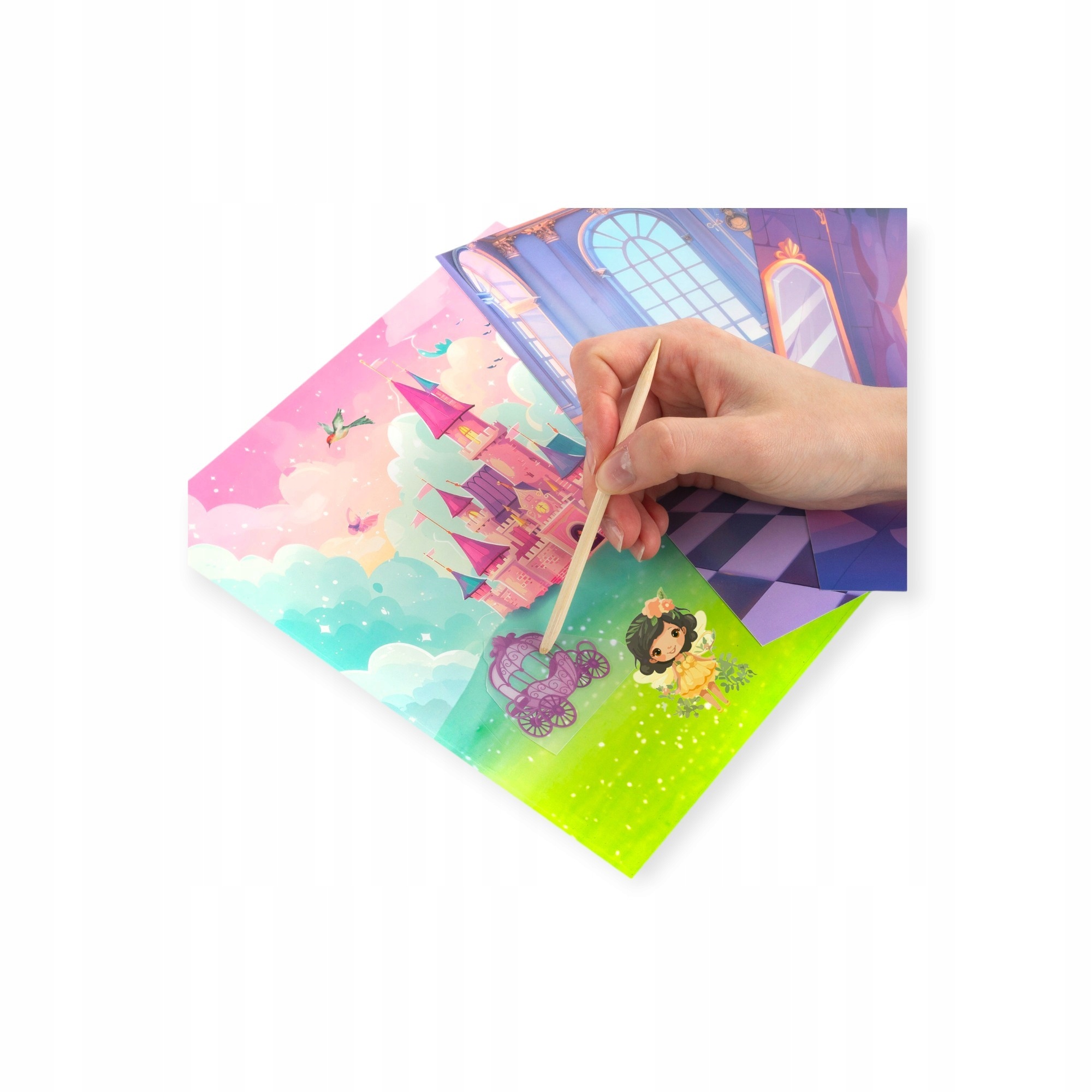 Zestaw kreatywny Wróżki dla dziewczynki KALKOMANIA dla dzieci KIDEA Marka Kidea